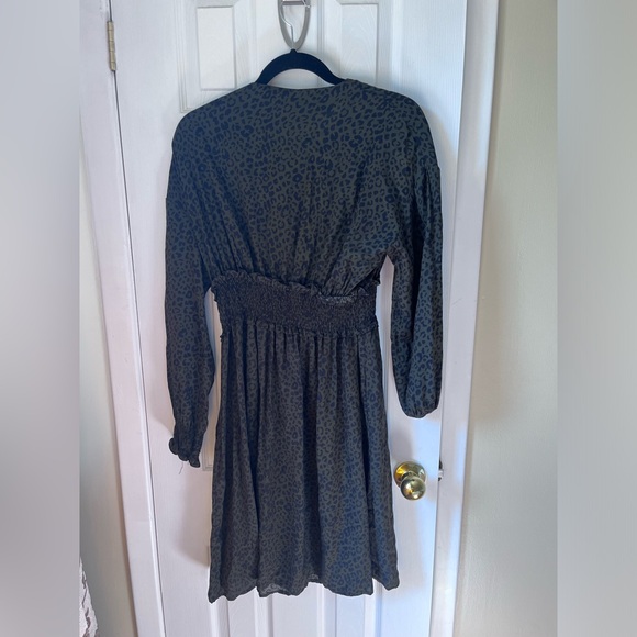 XL Zara green and black leopard print dress. - Picture 2 of 2